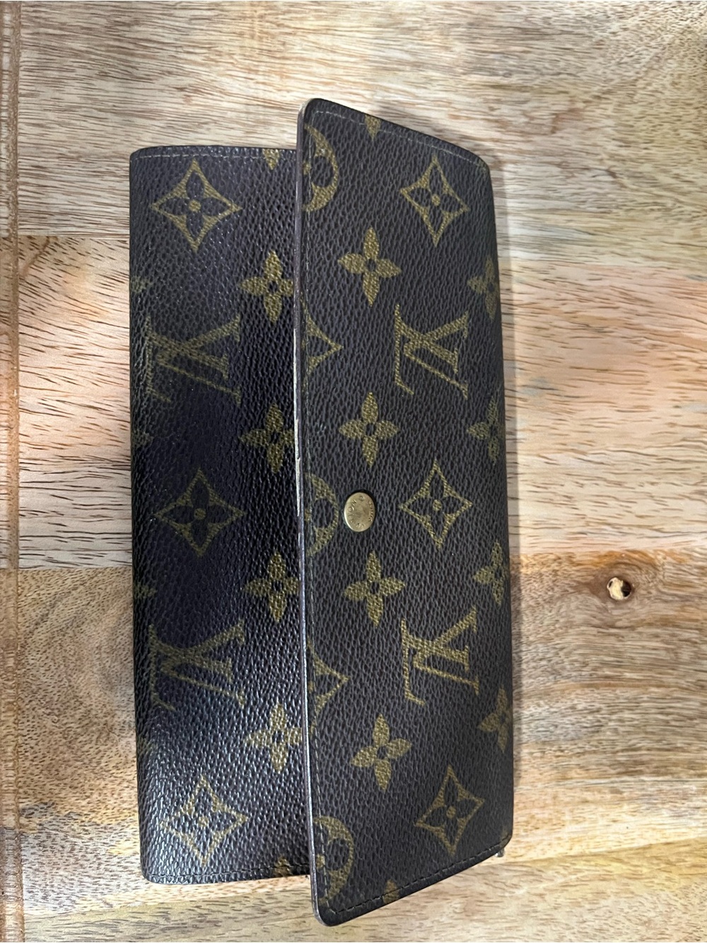 Louis Vuitton Monogram Long Continental Wallet - Dark Brown & Gold